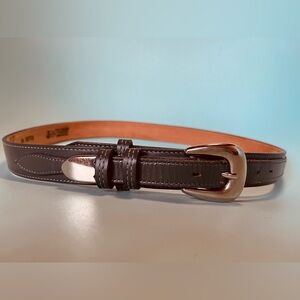 Justin Western Belt in Grey Leather